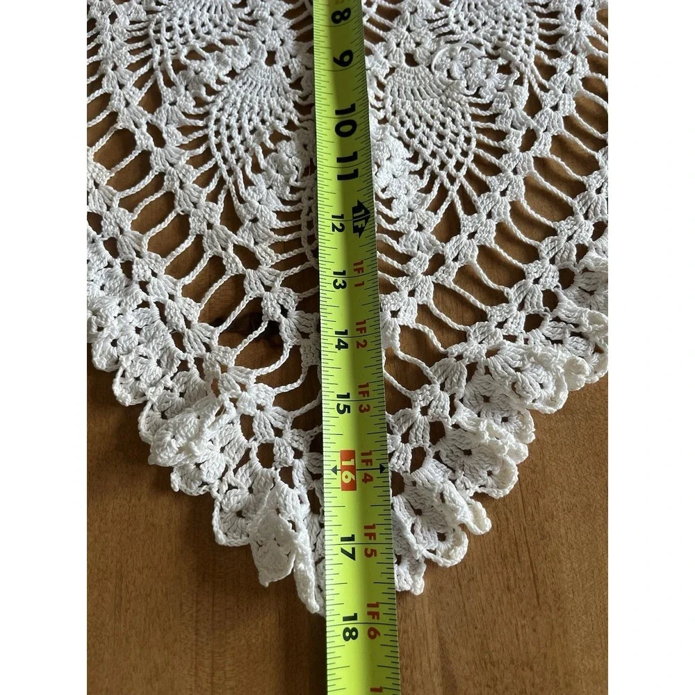 Vintage Large‎ Crochet Doily Pineapple Stitch Pattern Retro GrandmaCore